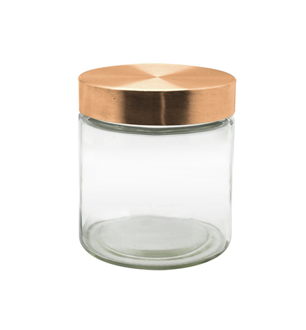 FRASCO CILINDRICO TAPA ROSCA COBRE 850ML