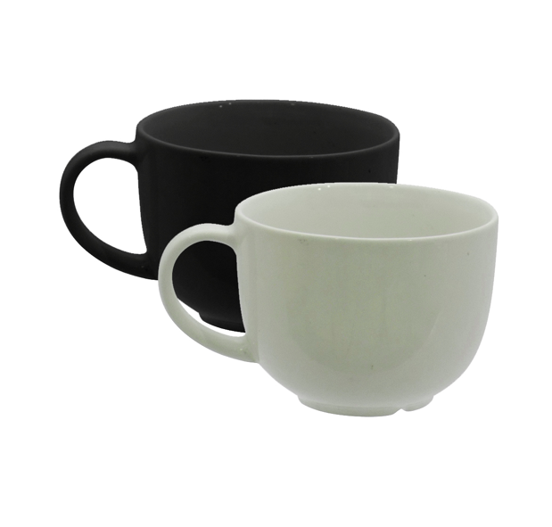 MUG SOPERO 400ML BLANCO/NEGRO SELECTA