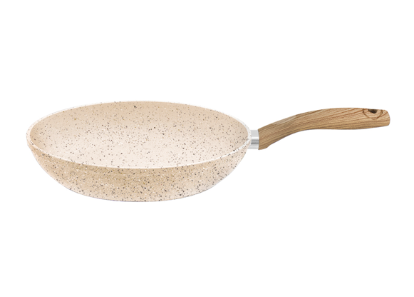 SARTEN ANTIAD MARBLE 24 CM APTO INDUC BEIGE