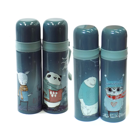 TERMO 500ML ACERO DISEÑO ANIMALES .