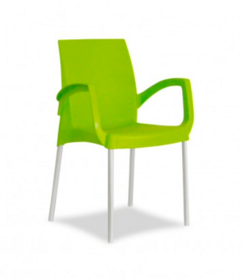SILLA CLASSIC VERDE C/POSABRAZO 43X56X84