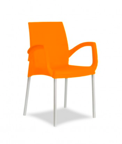 SILLA CLASSIC NARANJA C/POSABRAZO