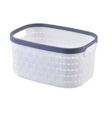 CESTA CALADA RECT BLANCA Y GRIS WF2347