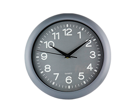 RELOJ DE PARED GRIS C/ESFERA GRIS 25CM