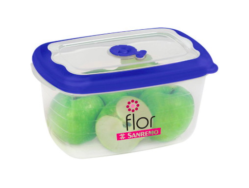 CONTENEDOR RECT. COLOR 2300ML SANREMO FLOR