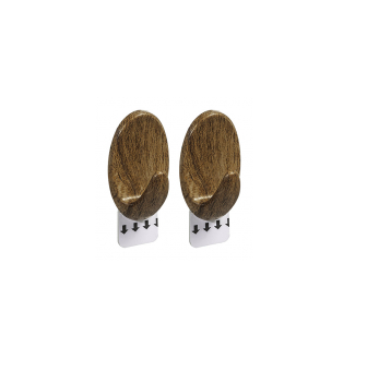 GANCHO OVAL MADERA C/ ADHESIVO MX2 ORDENE
