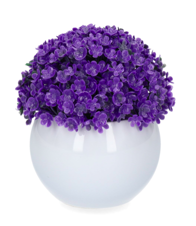 FLORES MACETA CERAMICA 10X13 VIOLETA