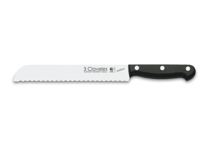 CUCHILLO PAN UNIBLOCK 20CM 3 CLAVELES (1121)