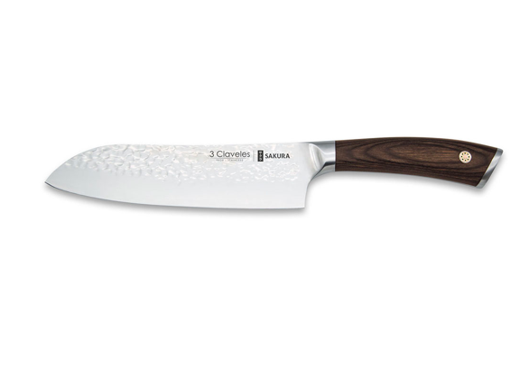 CUCHILLO SANTOKU 17.5CM SAKURA 3 CLAVELES 01018