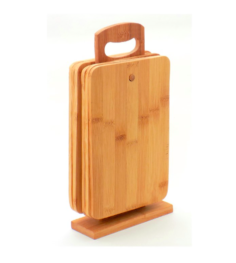 SET 7 PZAS TABLAS DE PICAR Y SOPORTE 30X07X1
