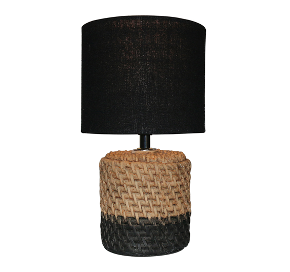 LAMPARA CEMENTO ENTRAMADO CAMEL/NEGRO