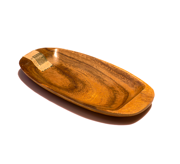 BANDEJA RECTA C/MANGOS 30.5*15.2*2.5 MADERA SELECTA