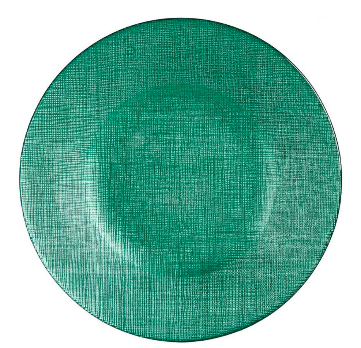 PLATO VIDRIO 21CM VERDE MENTA  VIVALTO