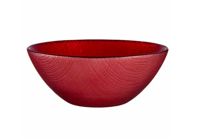 BOLS VIDRIO 15CM ROJO VIVALTO