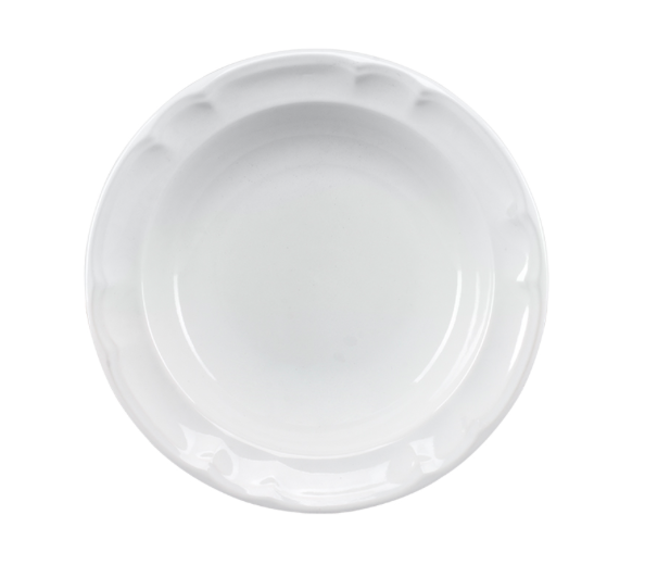 PLATO LLANO 27.5CM CERAM BLANCO BARROCO