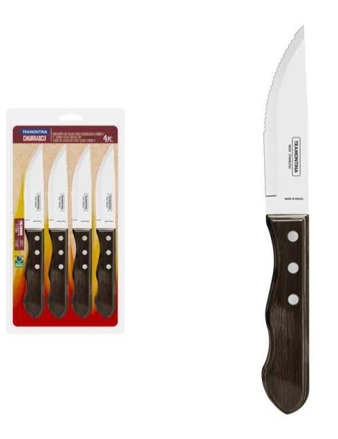 CUCHILLO JUMBO X 4PZAS POLYWOOD MADERA TRAMONTINA