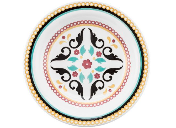 PLATO HONDO 22CM  FLOREAL LUIZA LOZA OXFORD