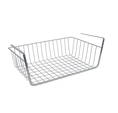 CESTA BAJO ESTANTE PLATEADA