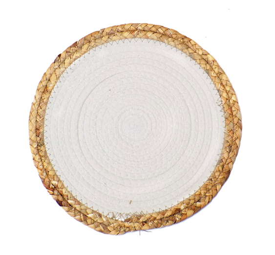 INDIVIDUAL TEJIDO 30CM BLANCO/NATURAL SELECTA