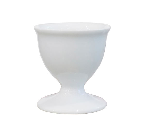 POSA HUEVO PORCELANA BLANCA