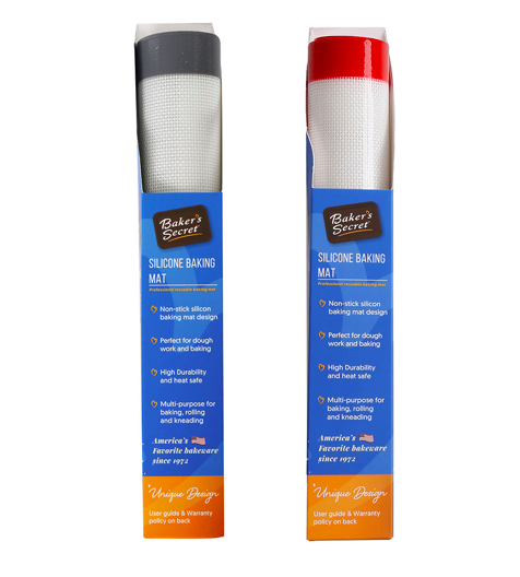 TAPETE SILICONA 28x42 GRIS/ROJO  BAKERS SECRET