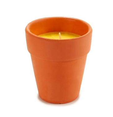 VELA VASOS BARRO CITRONELA