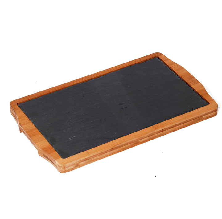 BANDEJA RECTANGULAR PIEDRA Y BAMBOO