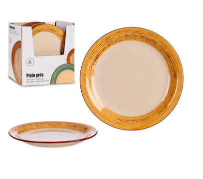 PLATO LLANO GRES CENEFA MARRON
