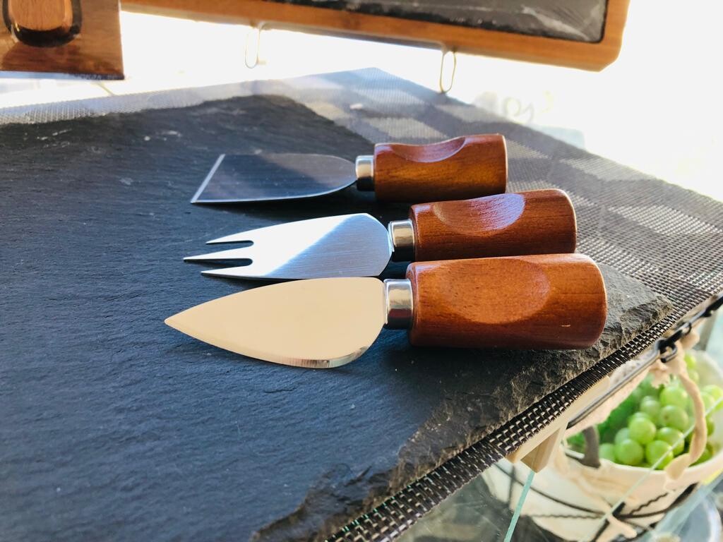 TABLA PIZARRA C/UTENSILIOS VIN BOUQUET