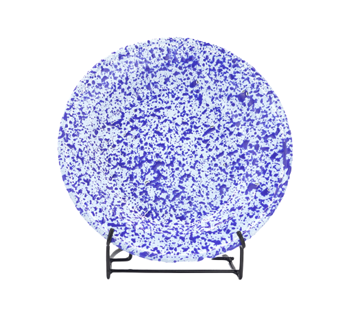 PLATO POSTRE 18 CM ESMALTADO MACUIRA AZUL/BLANCO