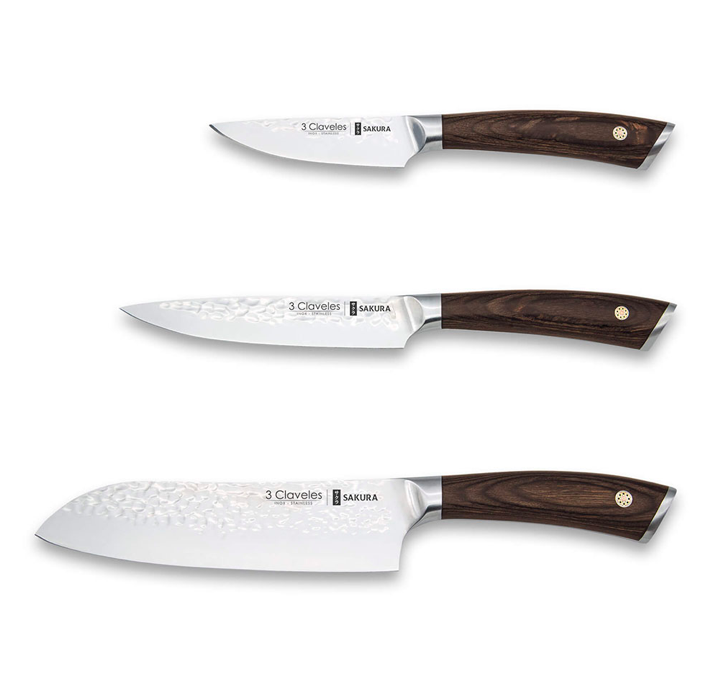 SET 3 CUCHILLOS 3CLAVELES SAKURA 01026
