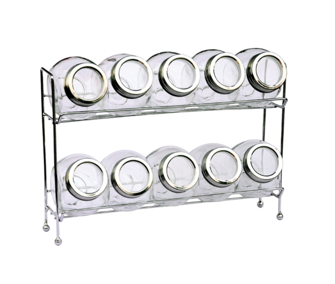 SET 10 ESPECIEROS 200ML Y SOPORTE AREZANO