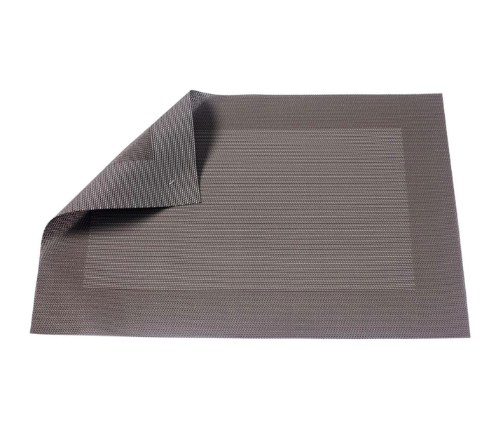 INDIVIDUAL PVC 47X30 RECUADRO NEGRO/GRIS