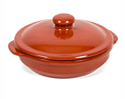 CAZUELA C/TAPA 18CM BARRO