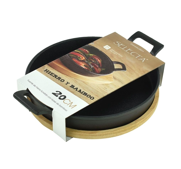 FUENTE HIERRO RED C/BASE MADERA  SELECTA