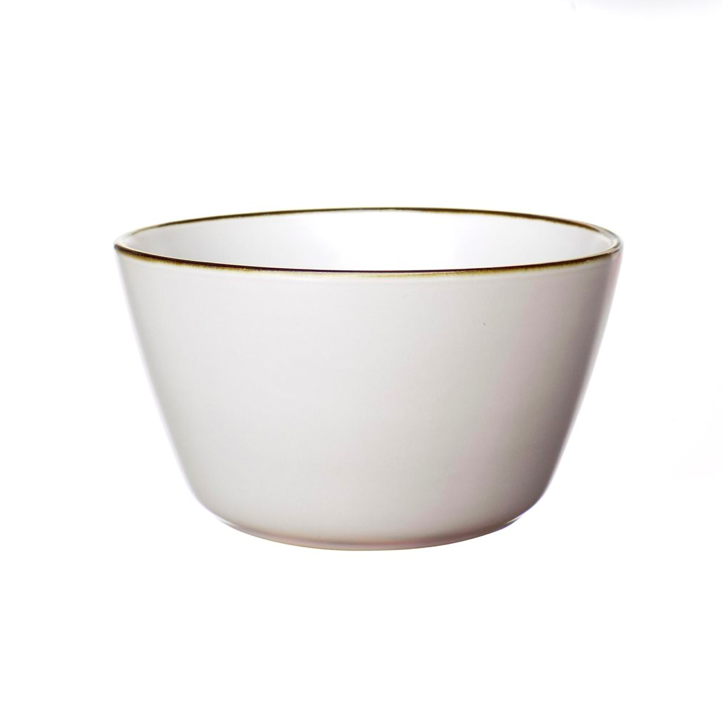 BOWL 13CM CREAM BORDE MARRON SELECTA