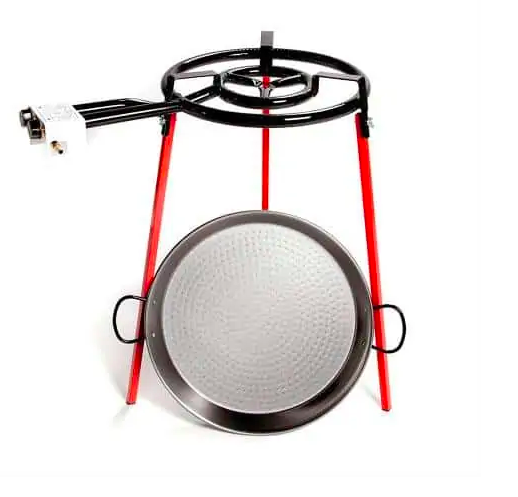SET PAELLERA PULIDA 46CM MAS QUEMADOR LA DEHESA