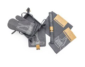 PANERA ALGODON 20X20 UTENSILIOS GRIS SELECTA