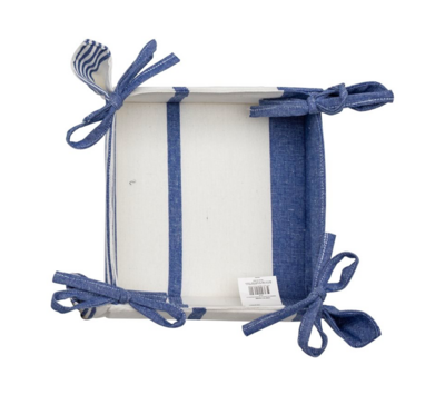 PANERA ALGODON 20X20 BLANCO/AZUL SELECTA