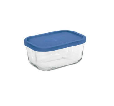 RECIPIENTE C/TAPA AZUL  RECT 400CC IGLOO  BORGONOVO