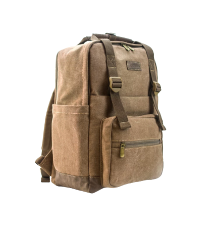 MOCHILA MATERA C/PORTA NOTEBOOK CANVAS TOSTADO LINCOLNS