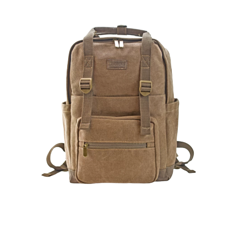 MOCHILA MATERA C/PORTA NOTEBOOK CANVAS TOSTADO LINCOLNS