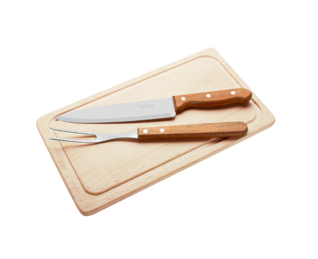 JGO ASADO 3PZAS C/TABLA TRAMONTINA