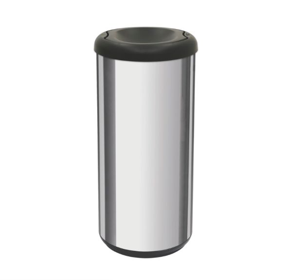 RECIPIENTE INOX T/BASCULANTE NEGRA  40LTS TRAMONTINA