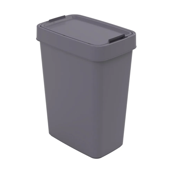 BASURERO CON PORTA BOLSA GRIS 17LTS