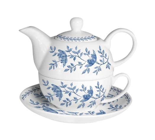 TEA FOR ONE FLORES AZULES