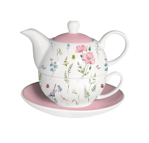 TEA FOR ONE FLORES ROSA