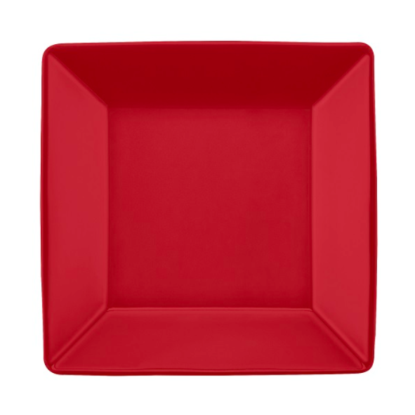 PLATO CUADRADO HONDO 21X21 CM DEC2015 ROJO OXFORD