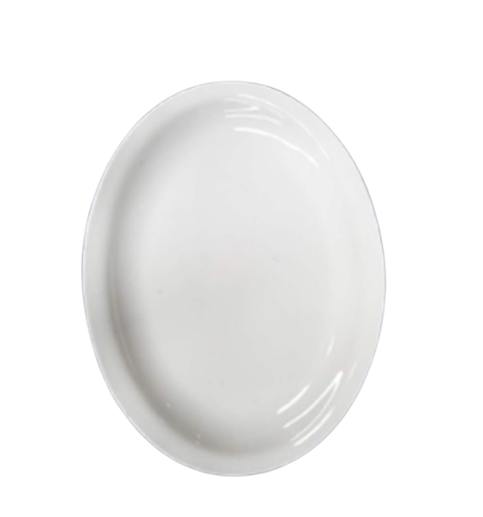 FUENTE OVAL 25CM BLANCA LOZA
