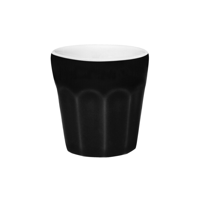 VASO DE CERAMICA 90ML NEGRO  OXFORD